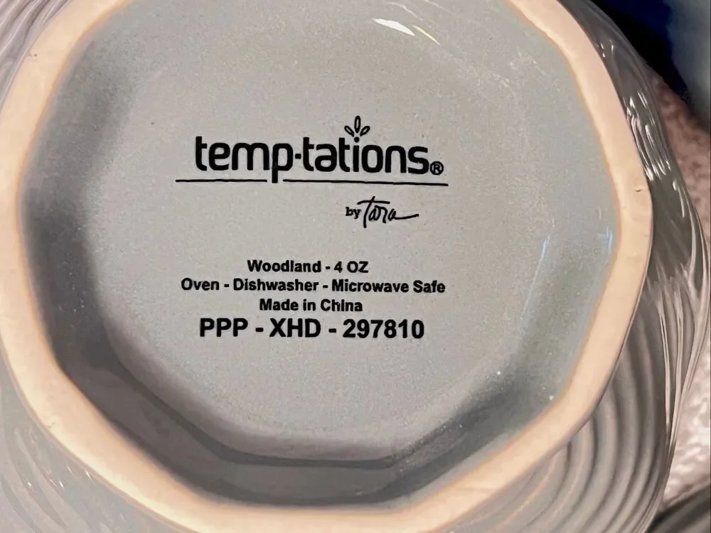 Temp-tations Gray Woodland Nesting Pedestal  Bowl Set of 4